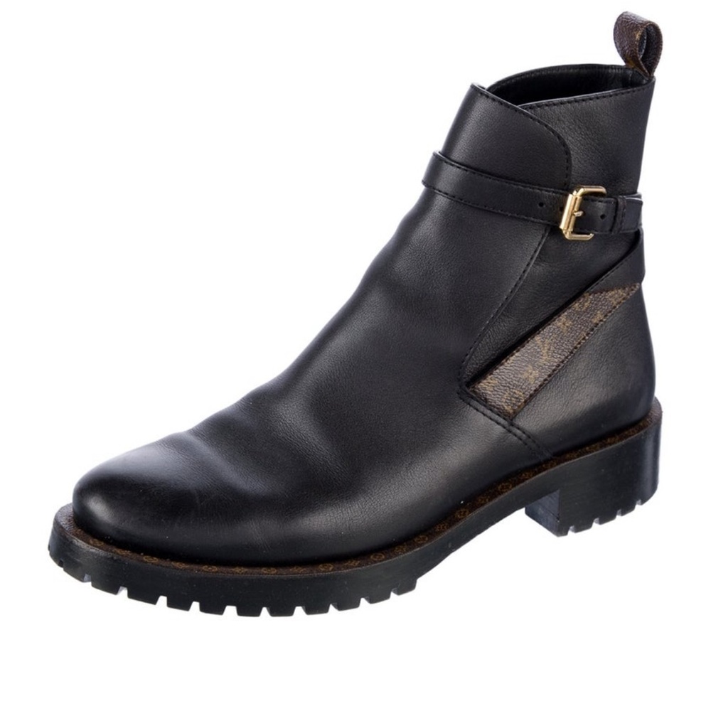 Louis Vuitton Black Combat & Moto Boots